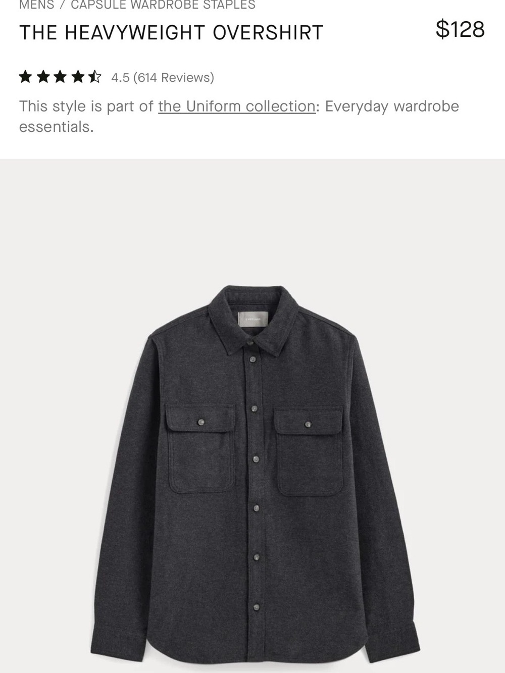 The Heavyweight Overshirt - Charcoal